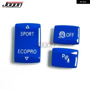 BMW 1 2 3 4シリーズ F20 F21 F22 F23 F30 F31 F34 F35 F32 カーコンソールスポーツ ECOPRO オフボタン カバー ドライブモードスイッチ PDC DSC - blue