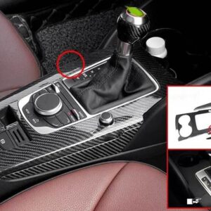アウディ RHD LHD 中央コントロールパネル トリム A3 S3 RS3 8V2014-2019 カーボンギアシフトパネル ステッカー インテリア モールディング
