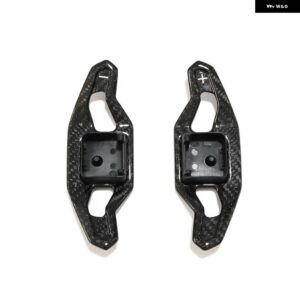 アウディ DSG ステアリング ホイール パドルエクステンション A3 S3 RS3 8Y 2020 2021 カーボンギア パドル シフター カバー パドル拡張 - Black Carbon Fiber