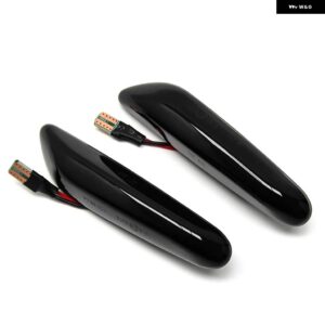 BMW サイドマーカー ライト E81 E82 E87 E88 E90 E91 E92 E93 E46 M3 E60 E61 1 3 5 Xシリーズ ダイナミック ウィンカーライト インジケーターランプ - Black