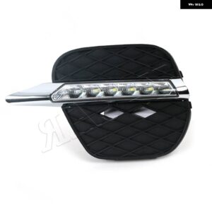 BMW X5 E70 2011 2012 2013 デイライト LED DRL デイランニング用 ランニングライト フォグランプ カバー フレーム グリル - Left