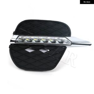 BMW X5 E70 2011 2012 2013 フロントバンパー LED DRL デイタイム ランニングライト 昼光フォグ ヘッドランプ カバー ドライビングライト - right