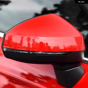 アウディ 6/8PIN 自動電気調整加熱電気折りたたみ車ハッチバックバックミラー アセンブリ A3 2014 2015-2021 - 6pin Right Red