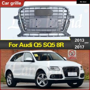 アウディ フロントグリル SQ5 フロントバンパー メッシュ グリル Q5 8R 2013-17 バンパー グリル - Chrome Emblem