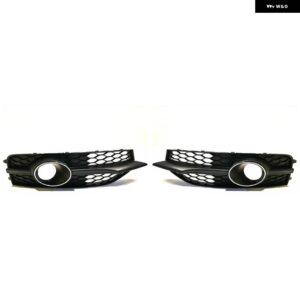 アウディ A7 S7 SLINE 2011-14 フロントバンパー フォグランプ ライトグリルカバー フレーム 4G0807681E9B9 - With Hole 1 Pair