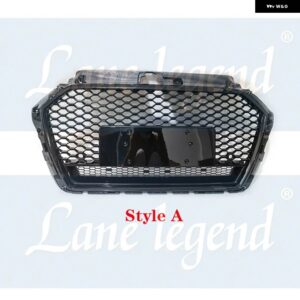 アウディ A3/S3 2017 2018 2019 フロントグリル レーシンググリル ハニカム車アッパーバンパー 吸気フード メッシュ グリッド RERS3 - Style A