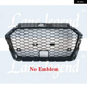 アウディ フロントバンパー グリルセンターグリル ACC 穴 A3/S3 8V 2017 2018 2019 RERS3 レーシンググリル - No Emblem