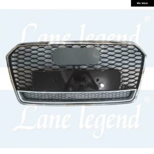 アウディ RS7 フロントスポーツ六角 メッシュ ハニカムフード グリル グロスブラック A7/S7 2016 2018 レーシンググリル - CHROME FRAME