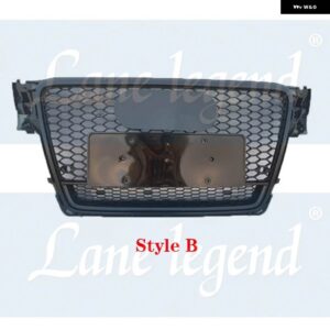 アウディ 交換用 RS4 フロントグリル A4 S4 B8 2009-2012 ブラックセンターハニカム メッシュ バンパー グリル RS クワトロ - Style B