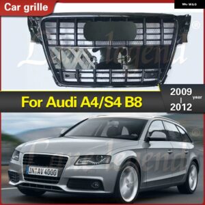 アウディ フロントフード バンパー グリル RS レーシンググリル アクセサリー A4 S4 B8 2009/12/01 センター レーシンググリル スタイリング - Black Emblem