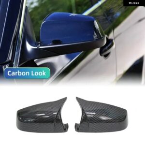BMW 自動車 リアビューサイドミラー カバー トリム 5 6 7シリーズ E60 E61 E63 E64 F01 F02-F04 F06 F07 F10 F11 F12 F13 アクセサリー - Carbon fiber pattern