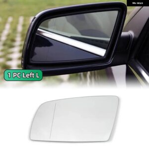 BMW 5シリーズ E60 E61 E63 E64 2003-2008 左右サイドヒーター付きウイングミラー ガラス 広角バックミラー - 1PC Left