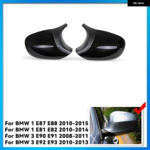 BMW 交換用バックミラー サイドミラー カバー キャップ E90 E91 E92 E93 E81 E87 E82 E88 3 1シリーズ M アクセサリーカーボングロス - ABS Black4