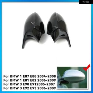 BMW 交換用バックミラー サイドミラー カバー キャップ E90 E91 E92 E93 E81 E87 E82 E88 3 1シリーズ M アクセサリーカーボングロス - ABS Black