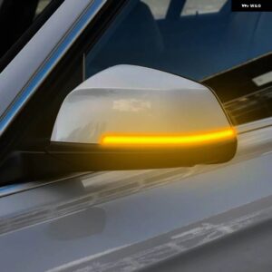 BMW ブラック LED ダイナミック ウィンカーライト サイドミラー フラッシュライト 1 2 3 4 X1 Mシリーズ F20 F30 F31 F32 F33 F34 F36 E84 I3 - Yellow