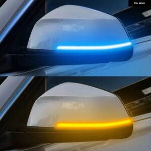 BMW ブラック LED ダイナミック ウィンカーライト サイドミラー フラッシュライト 1 2 3 4 X1 Mシリーズ F20 F30 F31 F32 F33 F34 F36 E84 I3 - Blue-Yellow