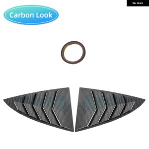 テスラ リアウィンドウシャッターカバー トリム ウィンドウルーバーサイドベント トリム スポーツモデル 3 2017-2023 アクセサリー - Carbon Look