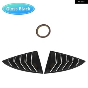 テスラ 新モデル 3 2017-2023 リア三角窓シャッター サンシェード 装飾カーボンアクセサリー - Gloss Black
