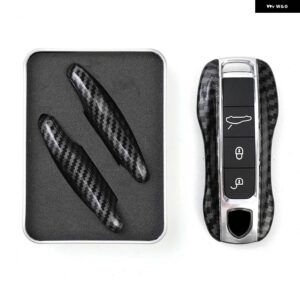 ポルシェ ボクスターケイマンパナメーラ カイエン 911 キーカバー 918 997 991 カーボンキーケースカーアクセサリーカバー - B-2pcs