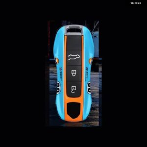 ポルシェ 記念 バージョン マカン カイエン 718 パラメーラ 911 キーケースカバー FOB キーホルダー アクセサリー - B New