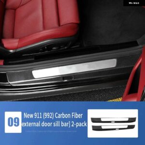ポルシェ 911 カーボン内 外装 トリム カバー ステアリングホイールギアヘッド 992 アクセサリーカーボン - For New 911 (992)6