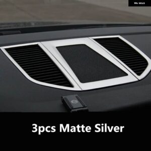 ポルシェ マカン 2014-20 レッド ダッシュボード センター アウトレット スタイリング モールド トリム ステッカー カバー - 3pcs silver