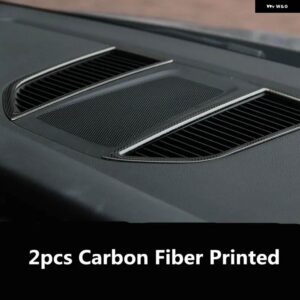ポルシェ マカン 2014-20 レッド ダッシュボード センター アウトレット スタイリング モールド トリム ステッカー カバー - 2pcs Carbon Printed