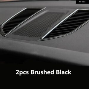 ポルシェ マカン 2014-20 レッド ダッシュボード センター アウトレット スタイリング モールド トリム ステッカー カバー - 2pcs Brushed Black