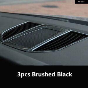 ポルシェ マカン 2014-20 レッド ダッシュボード センター アウトレット スタイリング モールド トリム ステッカー カバー - 3pcs Brushed Black