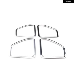 ポルシェ マカン 2014-19 スタイリング モールディング トリム 4個 ABS 車内ドア スピーカー ステッカー カバー - Silver