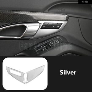ポルシェ 718 ケイマン ボクスター 2016-19 カーボンプリント車内モールディング トリム ハンドルパネル ステッカー カバー - Silver