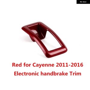 ポルシェ カイエン 2011-16 ABS ハンドブレーキ ステッカー ヘッドライト コントロール スイッチモールド トリム スタイリング - Red for Handbrake