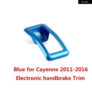 ポルシェ カイエン 2011-16 ABS ハンドブレーキ ステッカー ヘッドライト コントロール スイッチモールド トリム スタイリング - Blue for Handbrake