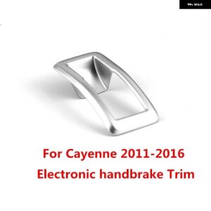 ポルシェ カイエン 2011-16 ABS ハンドブレーキ ステッカー ヘッドライト コントロール スイッチモールド トリム スタイリング - Silver for Handbrake