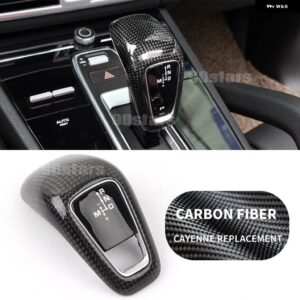 ポルシェ パナメーラ 971 カイエン 9YA 2017 2018-2020 交換スタイルカーアクセサリーカーボン/ABS ギアシフト ノブカバー - Cayenne Carbon 1820