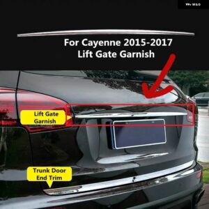 ポルシェ カイエン 2015 2016 2017 マカン 2014-2018 リアトランクテールゲートドア蓋カバー リフトゲートガーニッシュモールド - For Cayenne upper