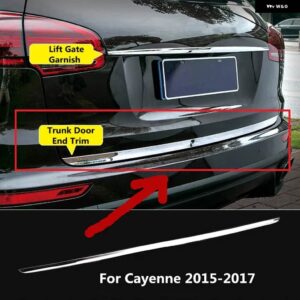 ポルシェ カイエン 2015 2016 2017 マカン 2014-2018 リアトランクテールゲートドア蓋カバー リフトゲートガーニッシュモールド - For Cayenne lower