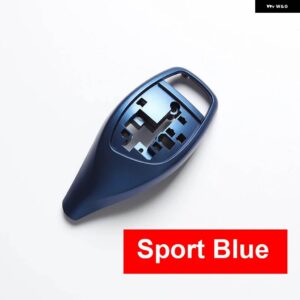 BMW LHD RHD リアルセラミック ギアシフト レバー ノブカバー M スポーツ F20 F22 F30 F35 F32 F36 F10 F18 F07 F06 F01 F02 X3 X4 F25 F26 - Sport Blue