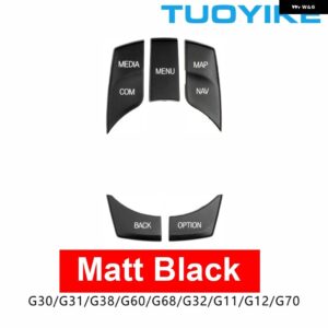 BMW インテリア コンソール CIC I-DRIVE マルチメディア ボタン カバー 交換 トリム 5 6 7シリーズ G30 G31 G38 G32 G11 G12 G60 G68 G70 - G-Chassis Black
