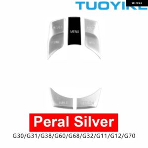 BMW インテリア コンソール CIC I-DRIVE マルチメディア ボタン カバー 交換 トリム 5 6 7シリーズ G30 G31 G38 G32 G11 G12 G60 G68 G70 - G-Chassis Silver