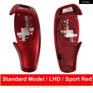 BMW LHD RHD 車 ABS カーボン インテリア センター ギア シフト レバー ノブ カバー 交換 トリム M スポーツ X5 X6 F15 F16 2014-2019 - LHD Sport Red