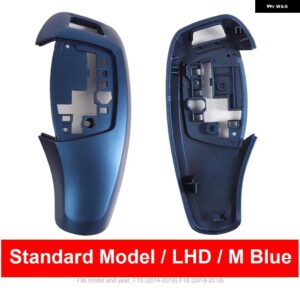 BMW LHD RHD 車 ABS カーボン インテリア センター ギア シフト レバー ノブ カバー 交換 トリム M スポーツ X5 X6 F15 F16 2014-2019 - LHD M Blue