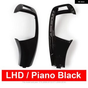 BMW LHD RHD 車 ABS カーボン インテリア センター ギアシフト レバー ノブカバー パネル 交換 トリム X5 X6 E70 E71 E72 2008-2013 - LHD Piano Black