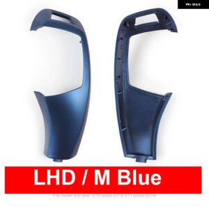 BMW LHD RHD 車 ABS カーボン インテリア センター ギアシフト レバー ノブカバー パネル 交換 トリム X5 X6 E70 E71 E72 2008-2013 - LHD M Blue