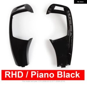 BMW LHD RHD 車 ABS カーボン インテリア センター ギアシフト レバー ノブカバー パネル 交換 トリム X5 X6 E70 E71 E72 2008-2013 - RHD Piano Black