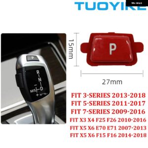 BMW LHD RHD ABS カーボン ギアシフト レバー ノブカバー トリム F20 F22 F30 F35 F32 F36 F10 F18 F07 F06 F01 F02 X3 X4 F25 F26 - LHD P Button B