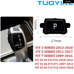 BMW LHD RHD ABS カーボン ギアシフト レバー ノブカバー トリム F20 F22 F30 F35 F32 F36 F10 F18 F07 F06 F01 F02 X3 X4 F25 F26 - LHD P Button A