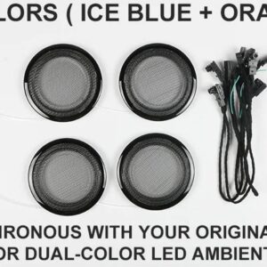 BMW 2/8色 LED アンビエントライト 3 / GT / 4シリーズ M3 M4 F30 F31 F34 F35 F80 F82 インテリア 装飾 ホーン スピーカー カバー ランプ - Piano Black Cover 02