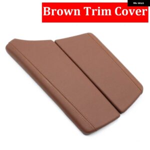 BMW LHD センター コンソール 蓋 アームレスト ボックス カバー パネル レザー トリム ストリップ交換 5シリーズ F10 F11 F18 520 523 525 528 2010-2017 - Brown Armrest Cover