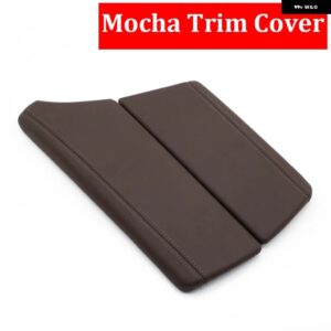 BMW LHD センター コンソール 蓋 アームレスト ボックス カバー パネル レザー トリム ストリップ交換 5シリーズ F10 F11 F18 520 523 525 528 2010-2017 - Mocha Armrest Cover